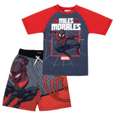 Marvel Boys Avengers 2-Piece Swimsuit Set, Rash Guard & Swim Trunks 2-Pack Bundle Set for Boys (Spider-Man, Size 7)
